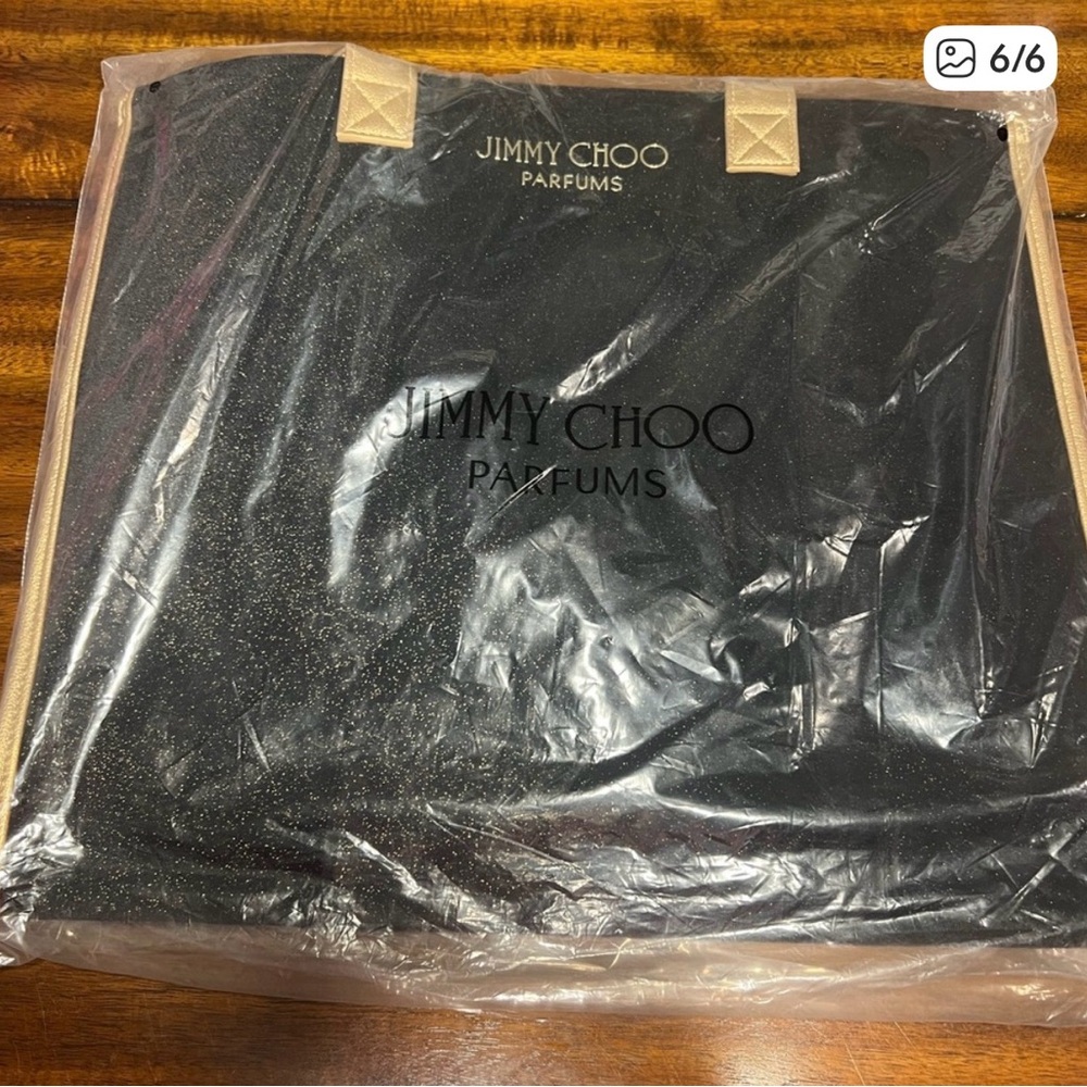 Jimmy Choo Black and Gold Tote Bag  NWT - Picture 6 of 6